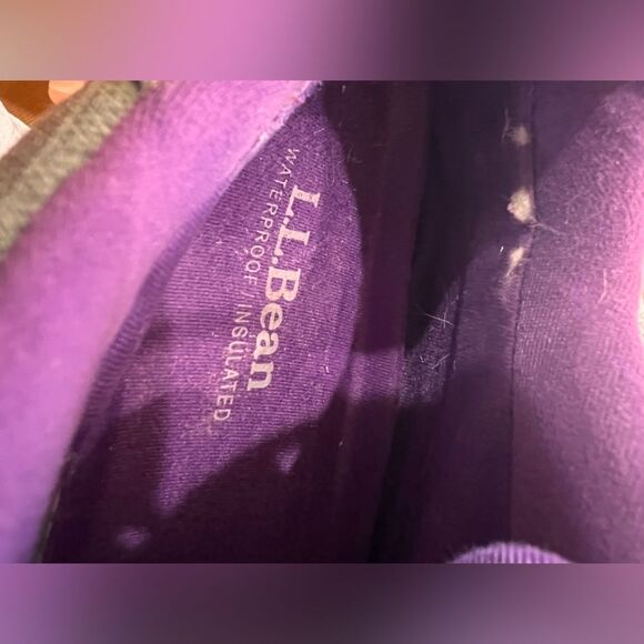 LL Bean Waterproof Insulated Suede Sneakers women 7 wide Outdoor Hiking Camping - Picture 7 of 9